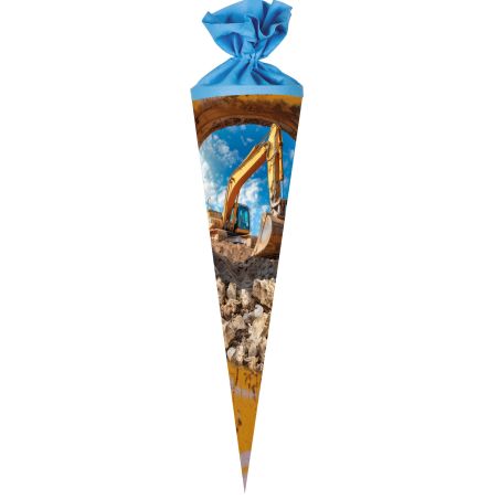 Schultüte Baggertechnik 70 cm rund