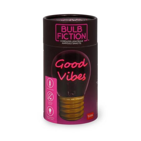 Tischlampe Good Vibes Glühbirnenform