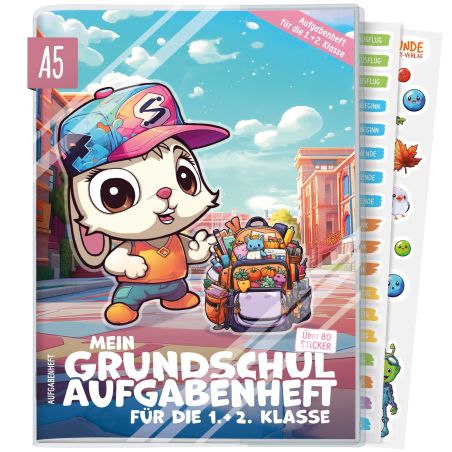 Mein Grundschul-Aufgabenheft 1.und 2. Klasse A5 sortiert