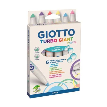 GIOTTO Turbo Giant Pastell Kartonetui mit 6 Farben