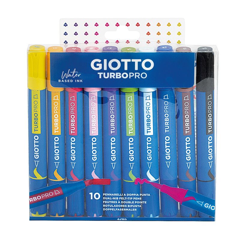 GIOTTO Turbo Pro 10er Etui, Primärfarben
