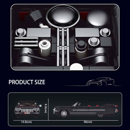 Mould King schwarzer amerik. Oldtimer
