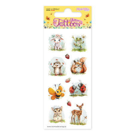 Tapir Glitter Tattoo Frühlings Tiere