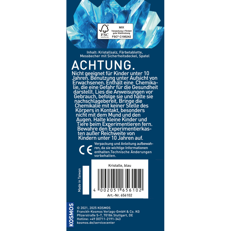 Blaue Kristalle selbst züchten
