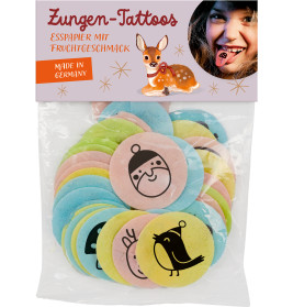 Zungen-Tattoos - Wintertiere im Weihnach