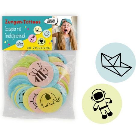 Zungentattoos - Bunte Geschenke (Esspapier)