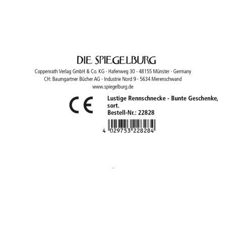 Lustige Rennschnecke - Bunte Geschenke