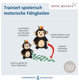 Kuscheltier mit Schnuffeltuch Affe - Little Wonder