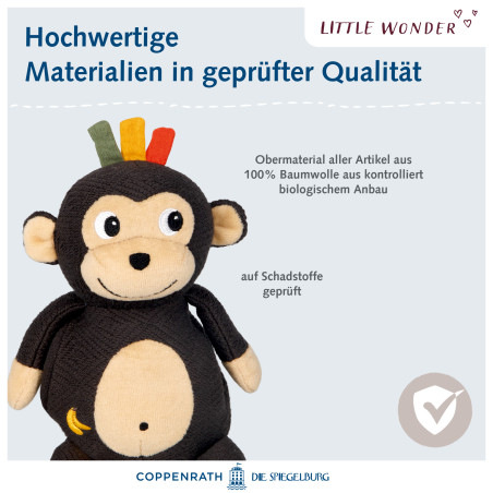 Kuscheltier mit Schnuffeltuch Affe - Little Wonder