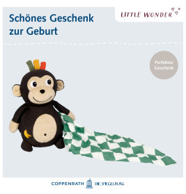Kuscheltier mit Schnuffeltuch Affe - Little Wonder