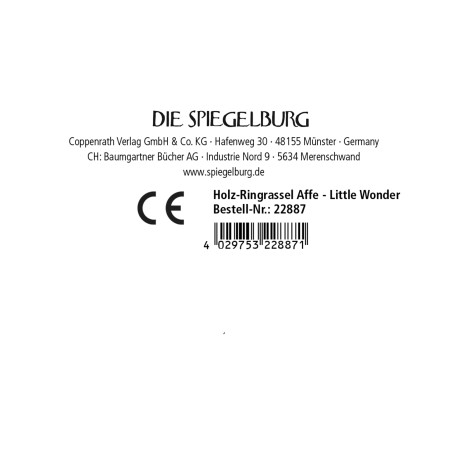 Holz-Ringrassel Affe - Little Wonder