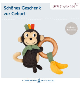 Holz-Ringrassel Affe - Little Wonder