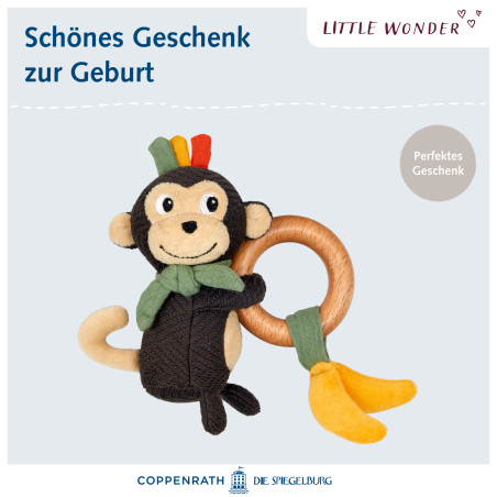 Holz-Ringrassel Affe - Little Wonder