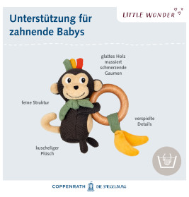 Holz-Ringrassel Affe - Little Wonder
