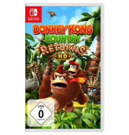 Nintendo Switch-Cover zu Donkey Kong Country Returns HD mit Donkey Kong, Diddy Kong und einer Dschungellandschaft.