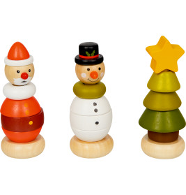 Holz-Stapelfigur - Wintertier