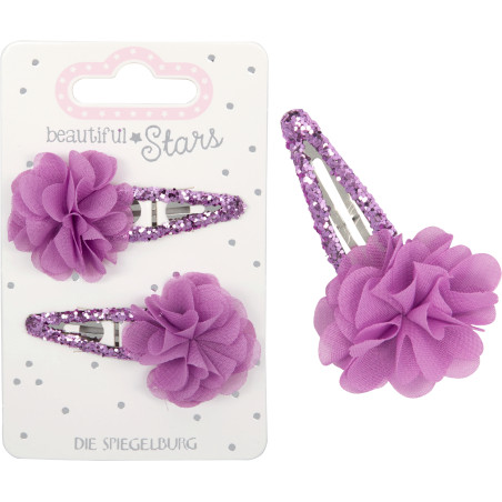 Haarclips Tüllblume - beautiful Stars, sortiert