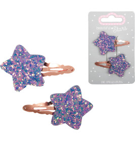 Haarclips Stern Kupfer - beautiful Stars sortiert