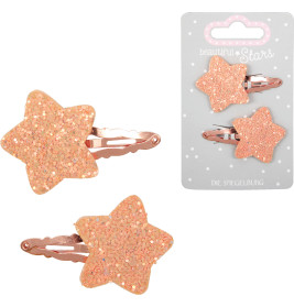 Haarclips Stern Kupfer - beautiful Stars sortiert