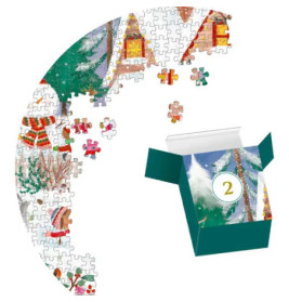 Fröhliche Winterzeit, Puzzle-Adventskalender