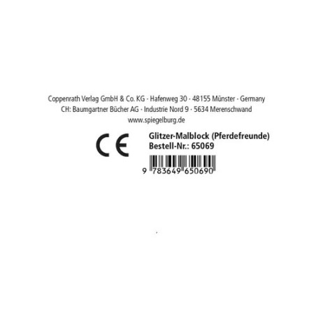 Glitzer-Malblock: Pferdefreund