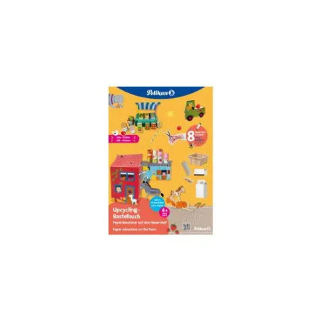 Pelikan Upcycling Bastelbuch mit Sticker, Bauernhof A4 32 Seiten