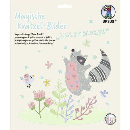 Magische Kratzel-Bilder ''Waldfreunde''
