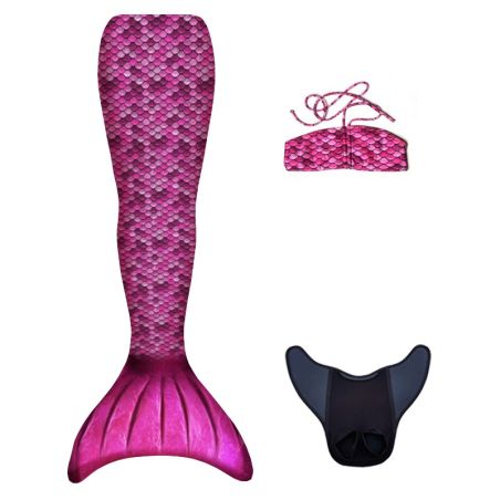 Meerjungfrauen Schwimmflosse m it Oberteil Gr. S pink