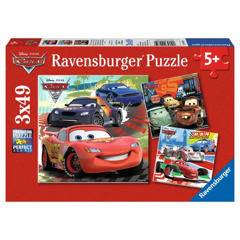 Ravensburger 9281 Puzzle Weltweiter Rennspaß 3 X 49 Teile