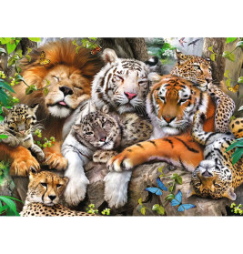 Ravensburger 12721 Puzzle Schmusende Raubkatzen 200 Teile XXL