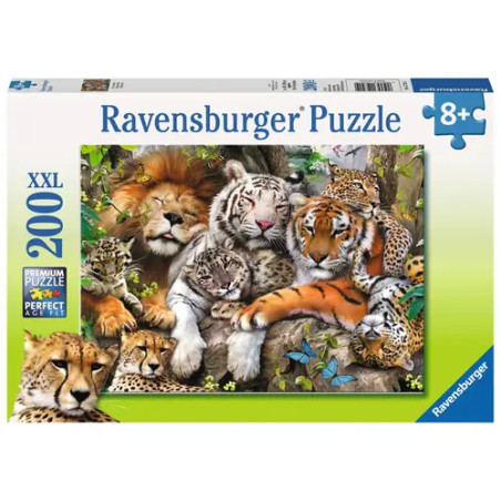 Ravensburger 12721 Puzzle Schmusende Raubkatzen 200 Teile XXL