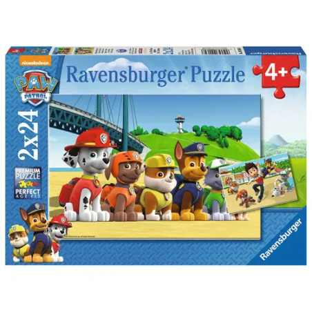 Ravensburger 9064 Puzzle Heldenhafte Hunde 2 X 24 Teile