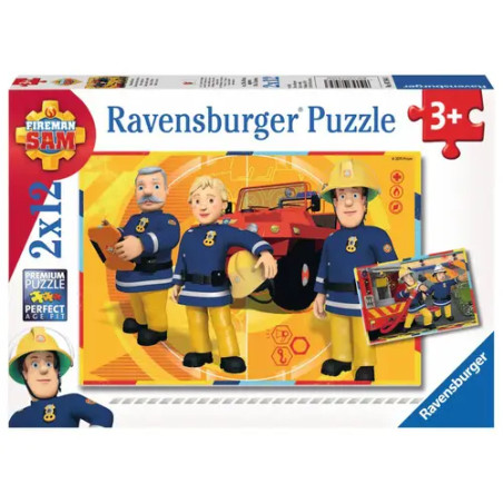 Ravensburger 7584 Puzzle Sam im Einsatz 2 X 12 Teile