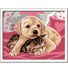 Ravensburger 28031 Malen nach Zahlen Beste Freunde Malen nach Zahlen Serie E