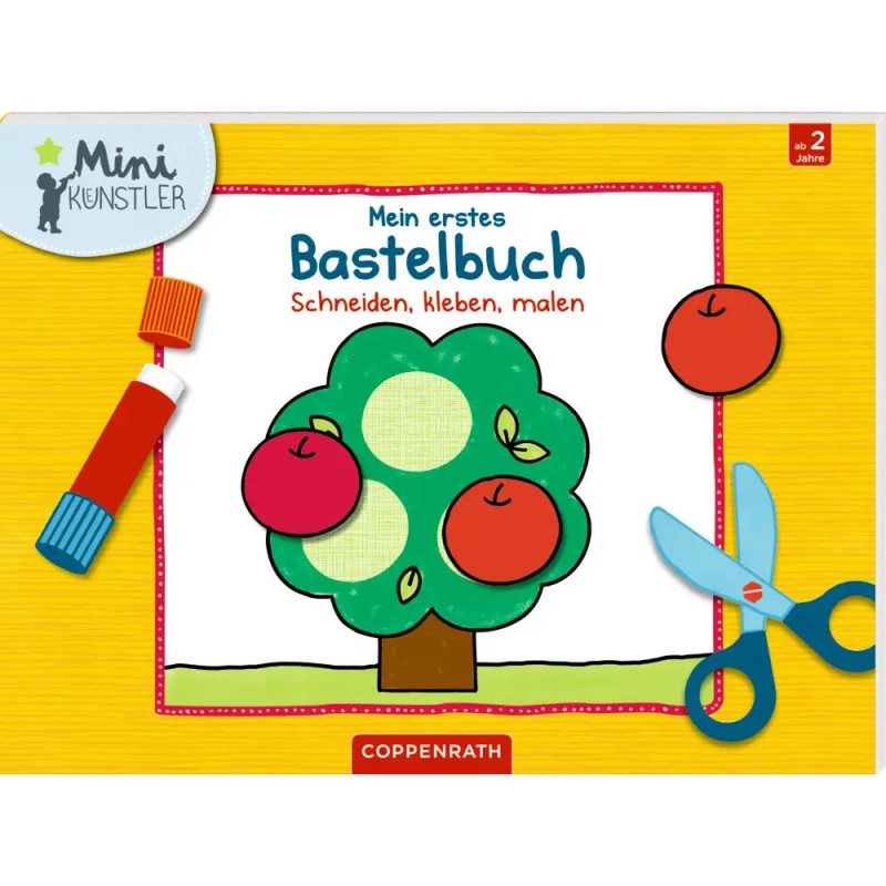 Mini-Künstler: Mein erstes Bastelbuch - Schneiden, kleben, malen, Taschenbuch, 32 Seiten, ab 3 Jahre