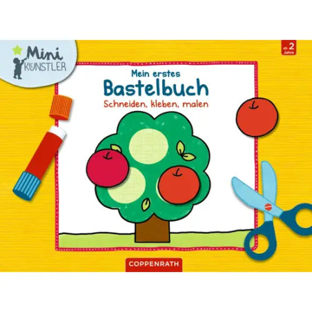 Mini-Künstler: Mein erstes Bastelbuch - Schneiden, kleben, malen, Taschenbuch, 32 Seiten, ab 3 Jahre