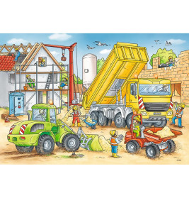 Ravensburger 7800 Puzzle Viel zu tun auf der Baustelle 2 X 24 Teile