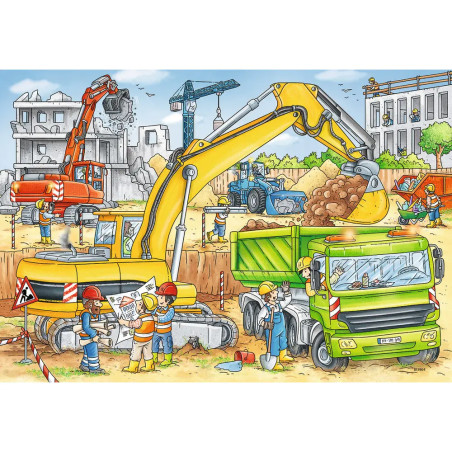 Ravensburger 7800 Puzzle Viel zu tun auf der Baustelle 2 X 24 Teile