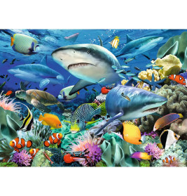 Ravensburger 10951 Puzzle Riff der Haie 100 Teile XXL