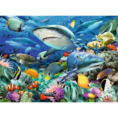 Ravensburger 10951 Puzzle Riff der Haie 100 Teile XXL