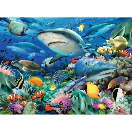 Ravensburger 10951 Puzzle Riff der Haie 100 Teile XXL