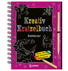 Loewe Kreativ-Kratzelbuch Einhörner