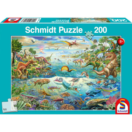Schmidt Spiele Puzzle Entdecke die Dinosaurier, 200 Teile