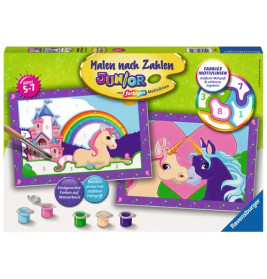 Ravensburger 27774 Malen nach Zahlen Bunte Einhornwelt Malen nach Zahlen Junior