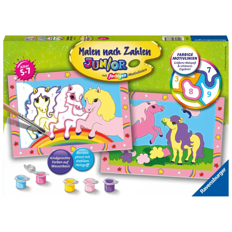 Ravensburger 27773 Malen nach Zahlen Süße Ponys Malen nach Zahlen Junior