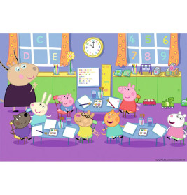 Ravensburger 9099 Puzzle Peppa in der Schule 2 X 24 Teile