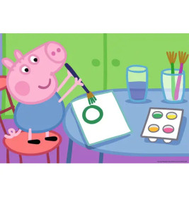 Ravensburger 9099 Puzzle Peppa in der Schule 2 X 24 Teile