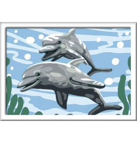 Ravensburger 28468 Malen nach Zahlen Freundliche Delfine Malen nach Zahlen Serie E