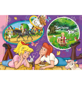 Schmidt Spiele Puzzle Bibi und Tina Freundinnnen für immer 150 Teile mit Slap-Snap-Band