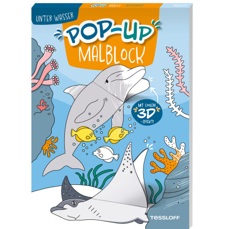 Pop-up Malblock. Unter Wasser